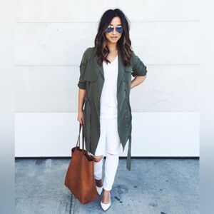 Banana Republic Women's Olive Trench Coat